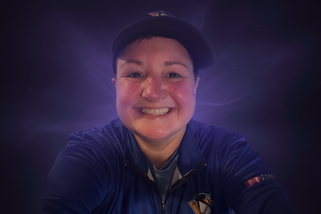 Portrait with mystical background