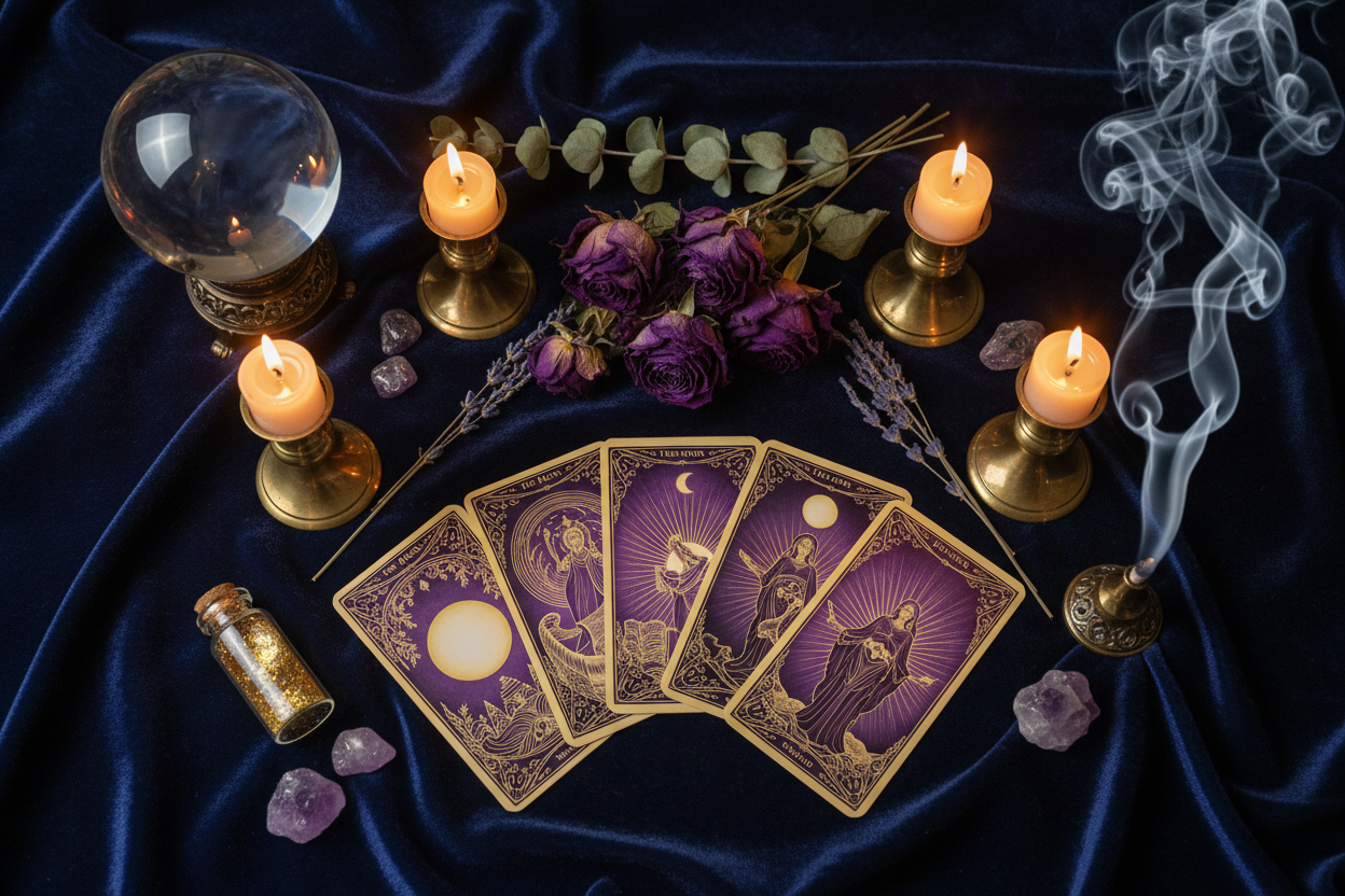 Tarot Reading Flat Lay